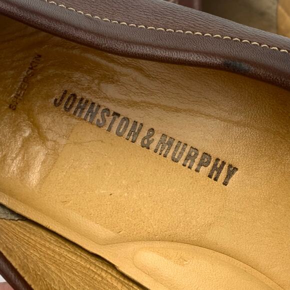Johnston & Murphy Brown Leather Loafer Shoes Men\'s Size 8M Slip On Comfort main image 5